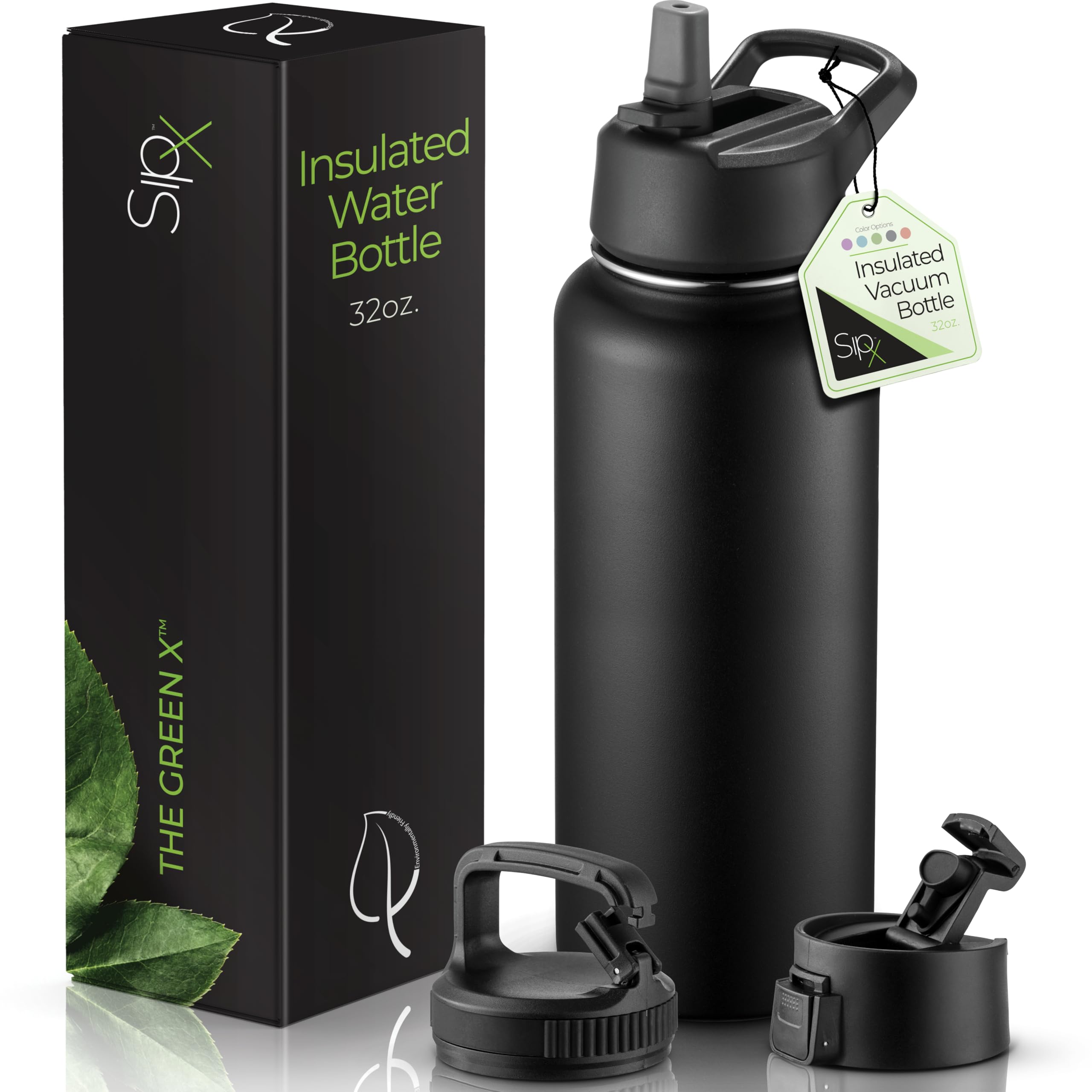 Amazon.com: SipX™ 32 oz Insulated Water Bottle with 3 Lids